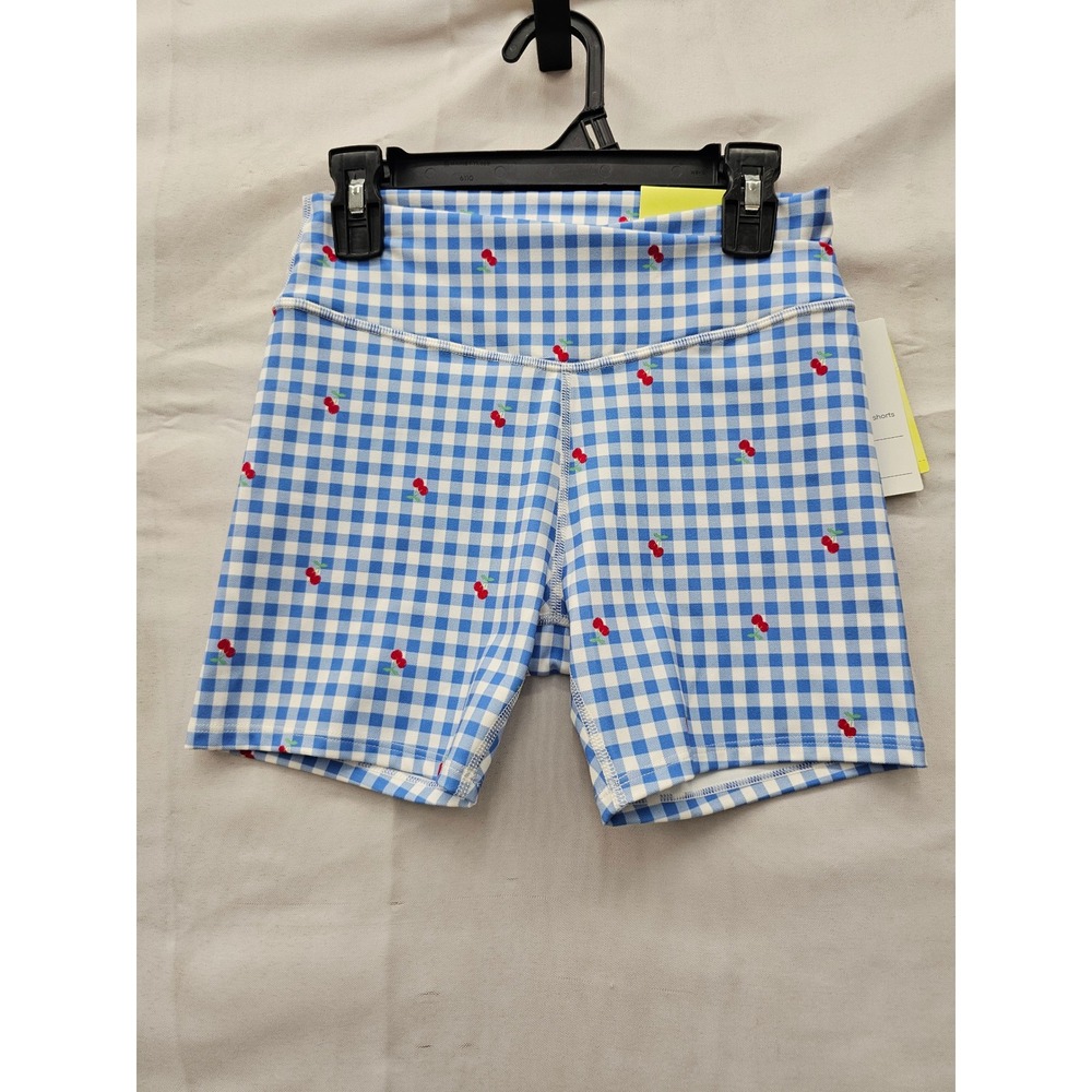 All in Motion Girls Crossover Waistband Shorts Blue Polyester Blend Size Large